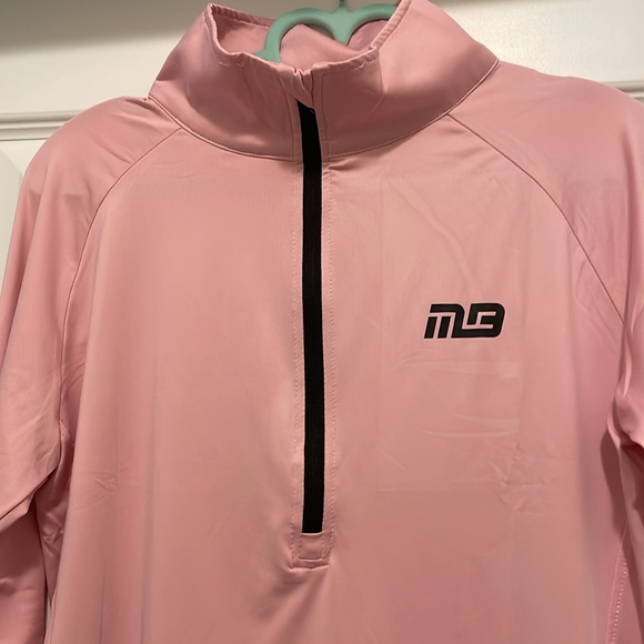 NWOT pink MB Half Zip moisture wicking jacket for athletes! - Picture 2 of 5
